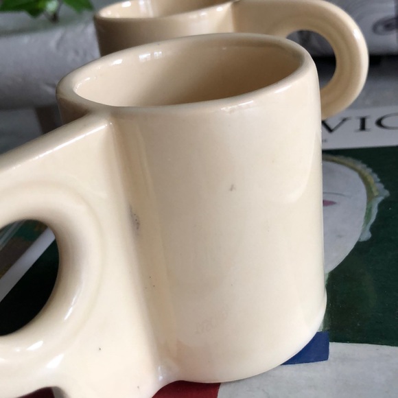 Home Union Set of 2 cream handmade ceramic mugs - Picture 7 of 9